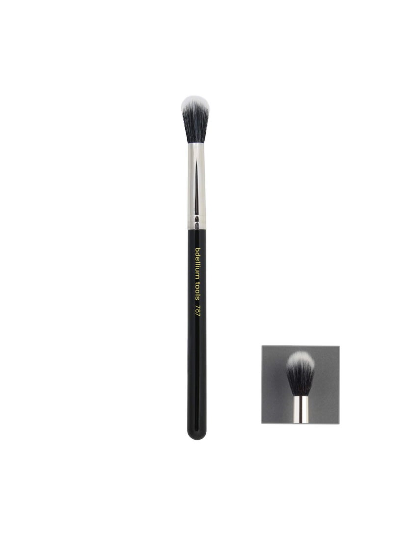 Bdellium Tools Bdellium Tools Professional Makeup Brush - Maestro Series 787 Duet Fiber Large Tapered Blending - With Soft Synthetic Fibers, For Controlled Lightweight Application (Black, 1pc) 