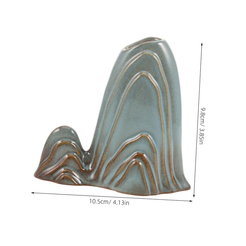 Mini Mountain Ceramic Figurine Zen Garden Home Fish Tank Decoration Handmade Ornament - Image 3