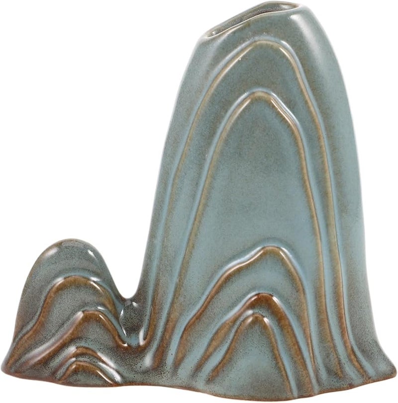 Mini Mountain Ceramic Figurine Zen Garden Home Fish Tank Decoration Handmade Ornament - Image 1