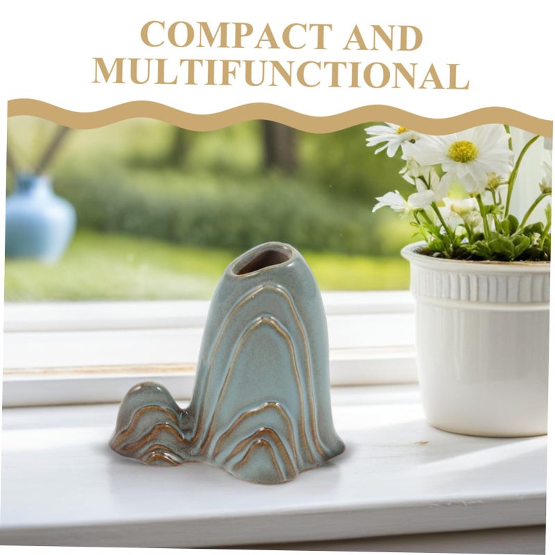 Mini Mountain Ceramic Figurine Zen Garden Home Fish Tank Decoration Handmade Ornament - Image 4