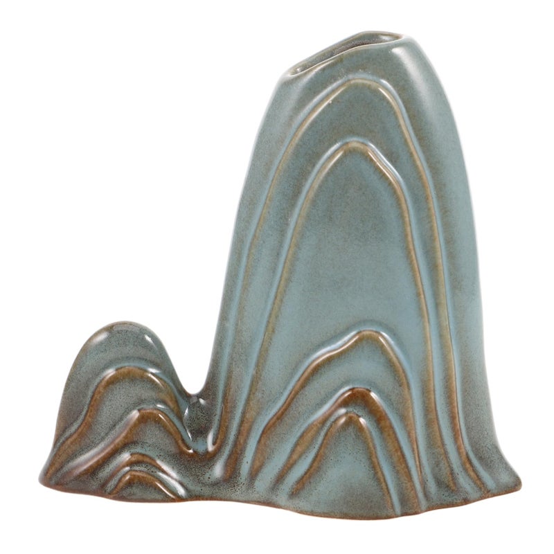 Mini Mountain Ceramic Figurine Zen Garden Home Fish Tank Decoration Handmade Ornament - Image 2