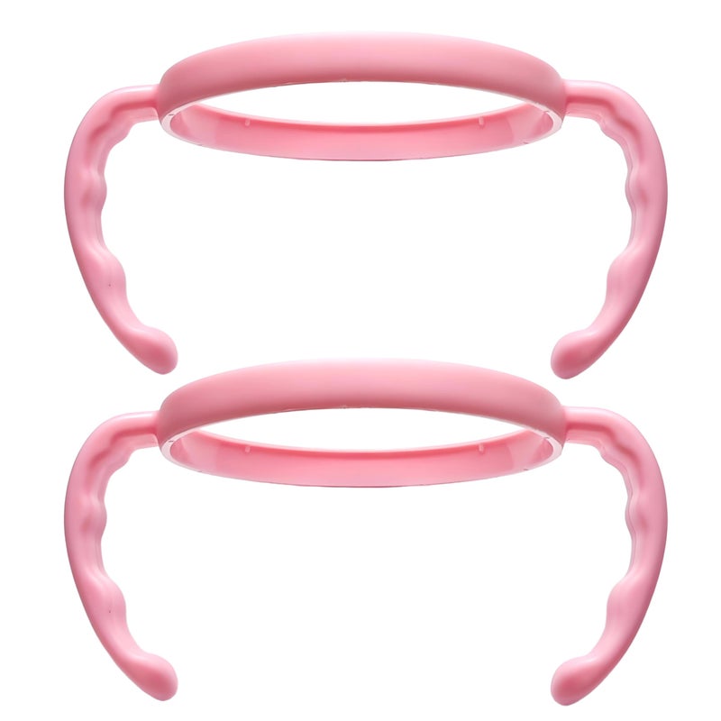 ROMIRUS Bottle Handles Grips Compatible for Comotomo Feeding Baby Bottles (Set of 4, 2 Pink + 2 Green) - Image 2