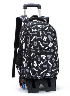Generic Trolley School Bag Student Schoolbag Fashion Large Capacity Six Wheels Backpack  - Image 2