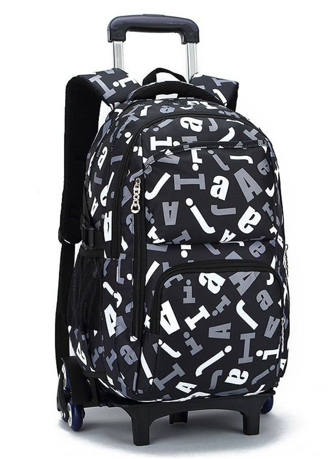 Generic Trolley School Bag Student Schoolbag Fashion Large Capacity Six Wheels Backpack  - Image 1