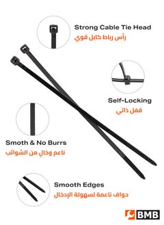 LAWAZIM Cable Tie - 4x100mm, 100 Piece, Black - Black Zip Ties with Self-Locking, UV & Heat Resistance, Nylon Material - Ideal for Electrical, Construction, Garden, and Cable Management  - Image 4