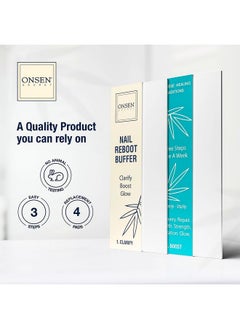 Onsen Secret Nail Buffer Block Replacement Pads 3 Way Buffing Block Smooth Shine Natural Nail Buffing Pads W/ 3 Sides Coarse Soft Silky Nail Buffer Replacement Pads Only 4 Combo Pads 1 Pack  - Image 4