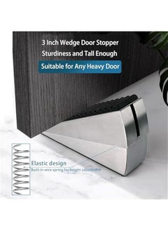 MOXO Strongest Large Door Stopper  Heavy Duty Door Stop Wedge Tall Door Stoppers for Bottom of Door 3 Inch High Adjustable Spring Loaded Door Stop Suits Any Heavy Door  - Image 2