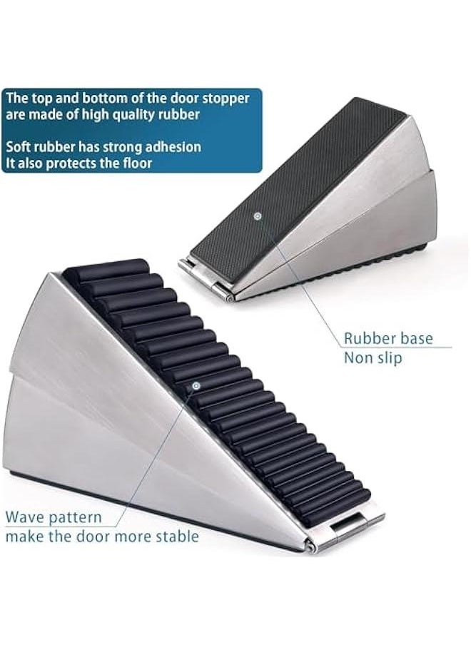 MOXO Strongest Large Door Stopper  Heavy Duty Door Stop Wedge Tall Door Stoppers for Bottom of Door 3 Inch High Adjustable Spring Loaded Door Stop Suits Any Heavy Door  - Image 4