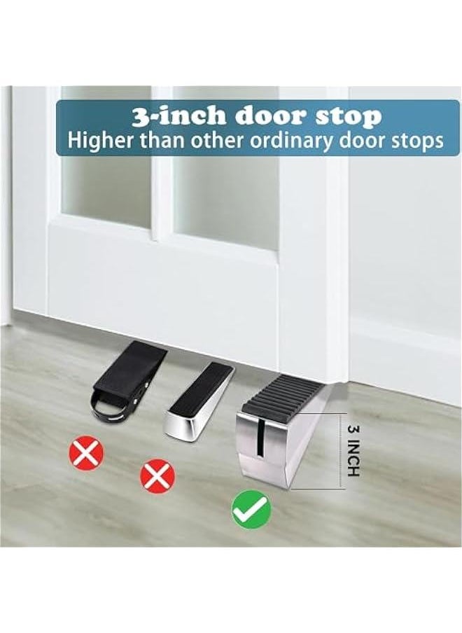 MOXO Strongest Large Door Stopper  Heavy Duty Door Stop Wedge Tall Door Stoppers for Bottom of Door 3 Inch High Adjustable Spring Loaded Door Stop Suits Any Heavy Door  - Image 5