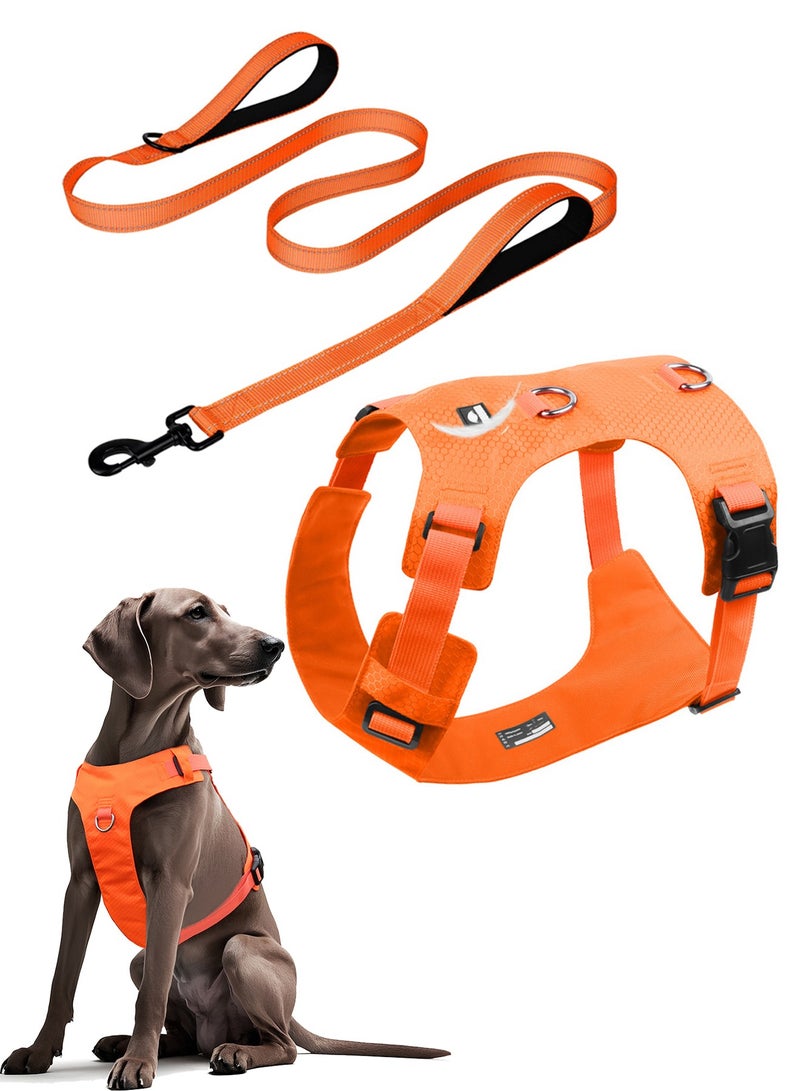 Generic Lightweight Dog Harness and Leash Set, Air type for Medium to Large Dogs,Breathable, 1.5m Reflective Nylon Leash with Soft Handle  - Image 1