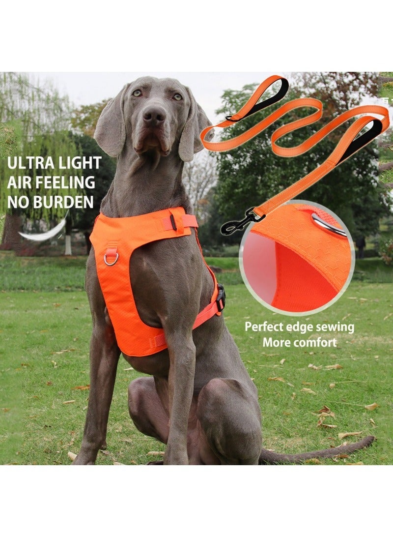 Generic Lightweight Dog Harness and Leash Set, Air type for Medium to Large Dogs,Breathable, 1.5m Reflective Nylon Leash with Soft Handle  - Image 2