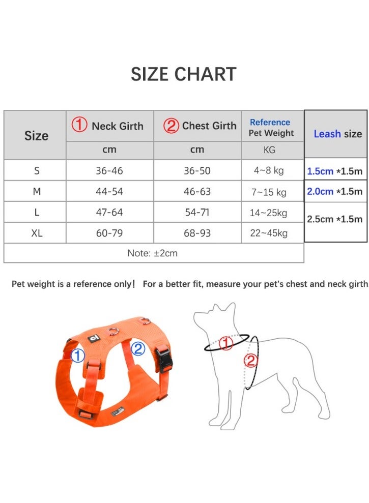 Generic Lightweight Dog Harness and Leash Set, Air type for Medium to Large Dogs,Breathable, 1.5m Reflective Nylon Leash with Soft Handle  - Image 5