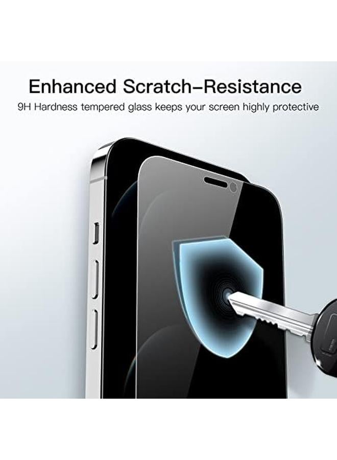 جي تيك واقي شاشة بتغطية كاملة للخصوصية لهاتف آيفون 12 برو ماكس مقاس 6.7 بوصة، طبقة زجاجية مقواة مضادة للتجسس من الحافة إلى الحافة، حافظة صديقة للبيئة، عبوتان - Image 4