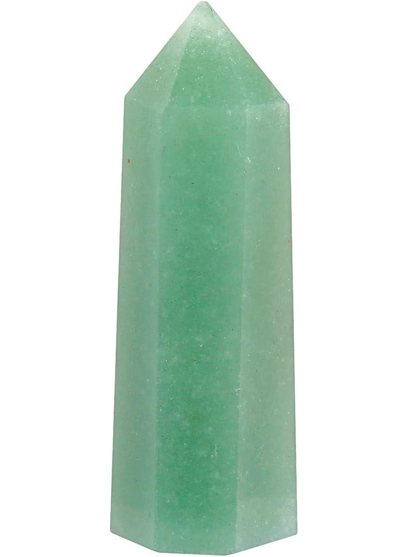 SUNYIK SUNYIK Gemstone Healing Crystal Points Wand, Single Terminated Wand Prism for Meditation, Green Aventurine 