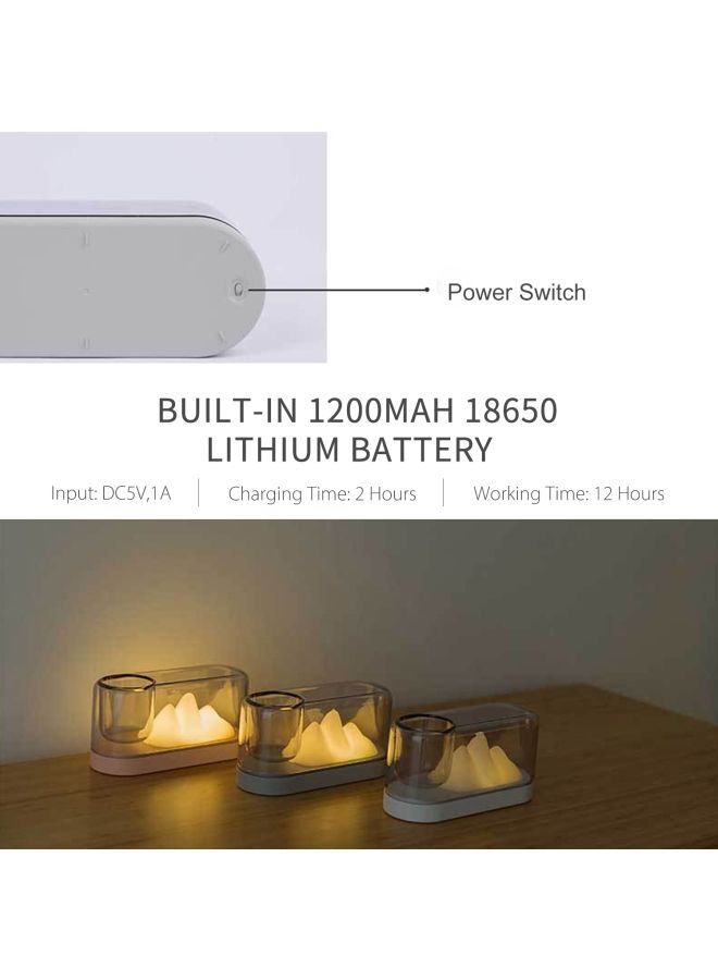 NIBEMINENT Colorful Night Light Mountain Shaped LED Pink - Image 2