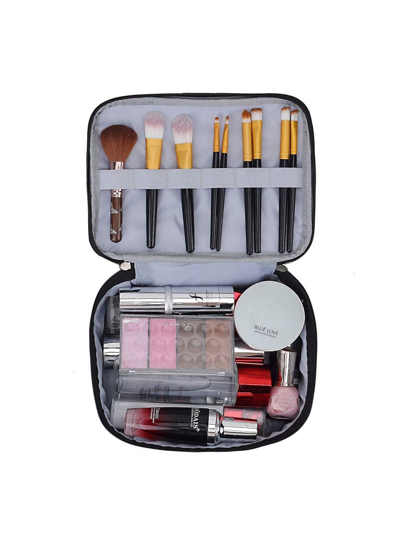 Makeup Bag Double Layer Waterproof Cosmetics Bag Pink - Image 5