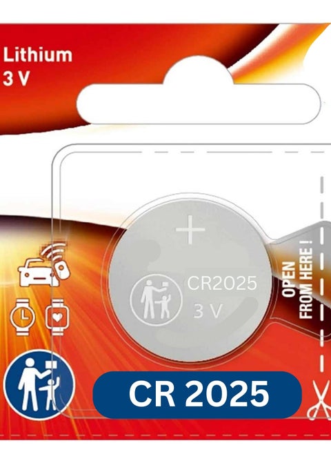 CR2025 Lithium Battery 3V Coin Cell Child-Resistant Package 50% More Power for Key Fobs and Electronics Coin Battery Long Lasting Power Watches Remotes and Medical Devices