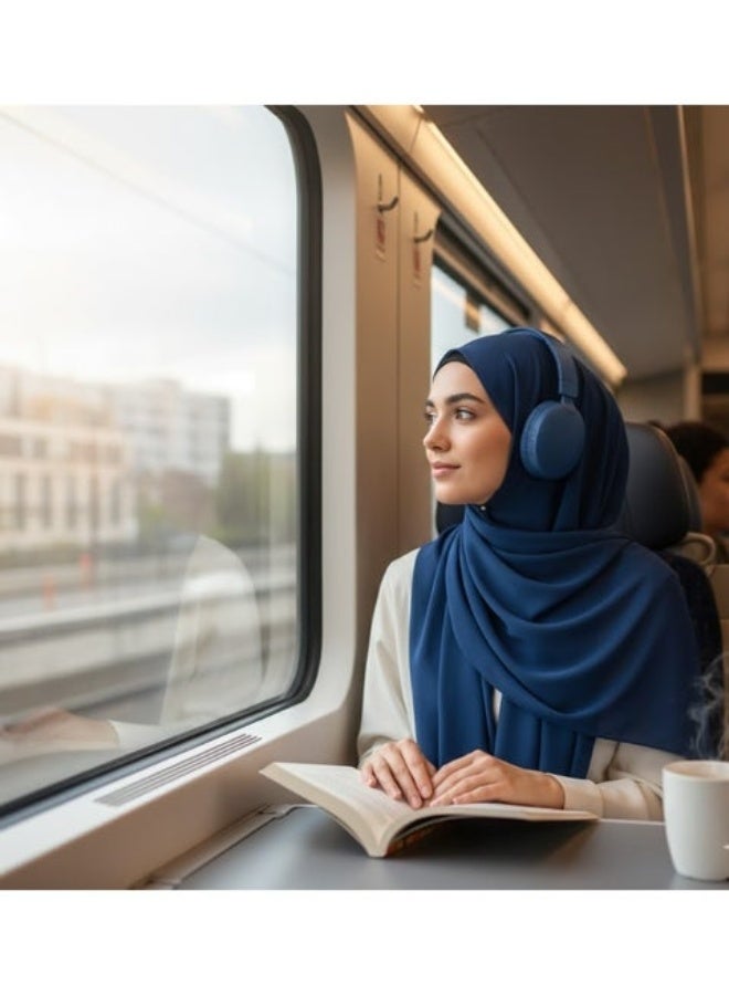 سماعة بلوتوث سودو SD-1101 بتصميم مريح وقابل للطي - 5.0 فوق الأذن مع ميكروفون مدمج ودعم كارت ذاكرة وراديو FM صوت ستيريو محيطي عالي الدقة ازرق . - Image 4
