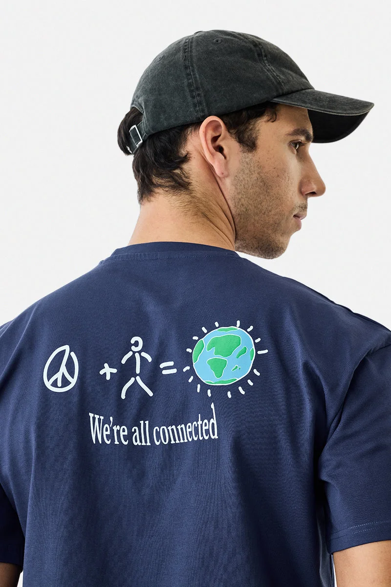 Snitch  We're All Connected Oversized T-Shirt for Men | Best Price UAE