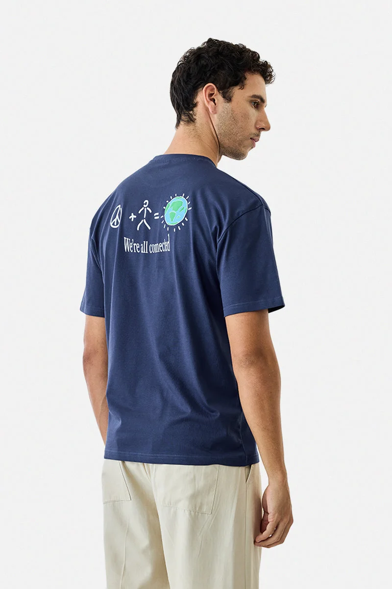Snitch  We're All Connected Oversized T-Shirt for Men | Best Price UAE
