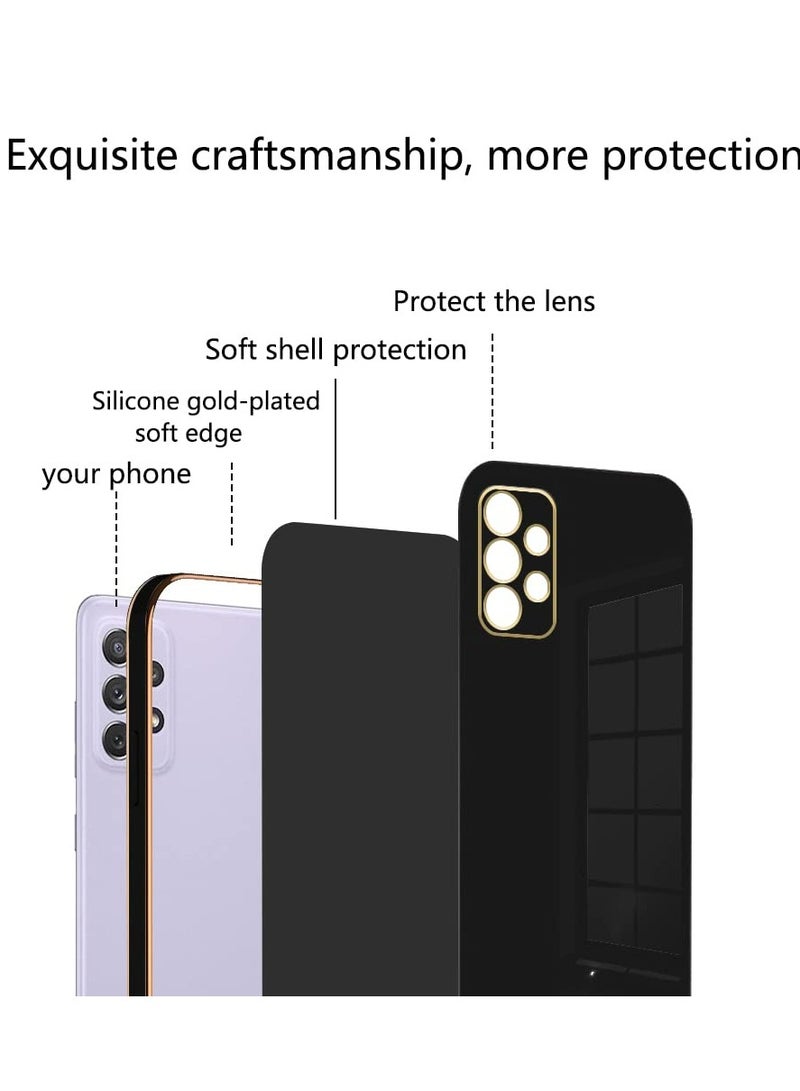 Samsung Galaxy A73 5G Black Mobile Phone Case Cover, Luxury Plating Soft Back Cover, Raised Full Camera Protection - Image 4