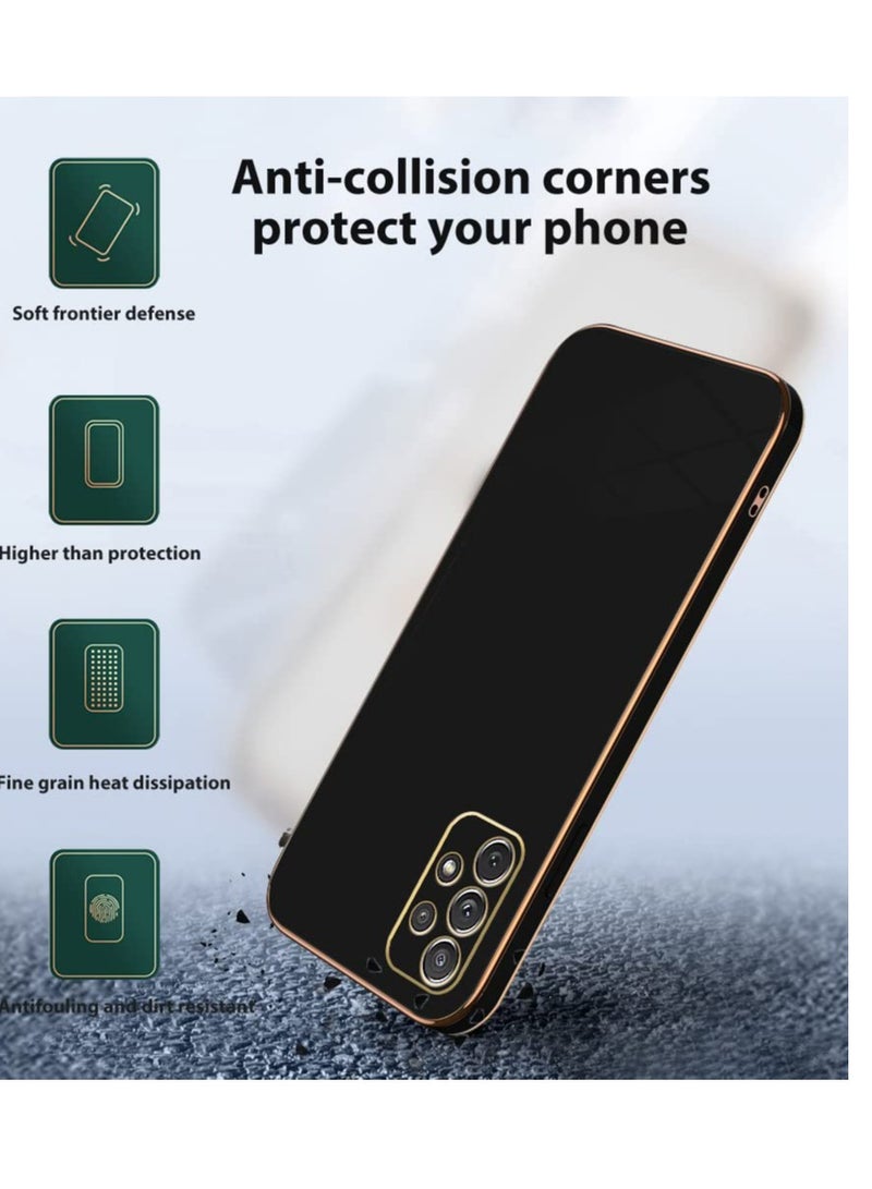 Samsung Galaxy A73 5G Black Mobile Phone Case Cover, Luxury Plating Soft Back Cover, Raised Full Camera Protection - Image 3