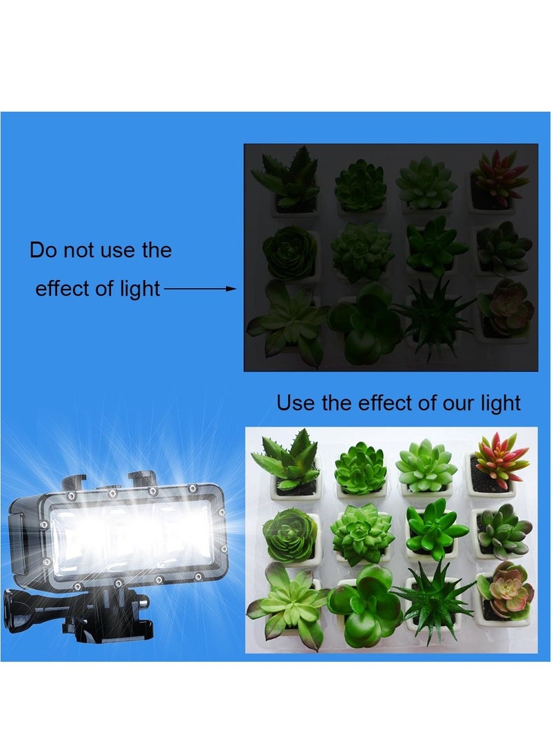 High Power Dimmable Waterproof LED Video Light Fill Night Light Diving Underwater Light for Gopro Hero 11/Hero 10/Hero 9/Hero8/Hero7/Hero6/Hero5/5S/4/4S/3+/3/2 DJI Akaso Cam - Image 2