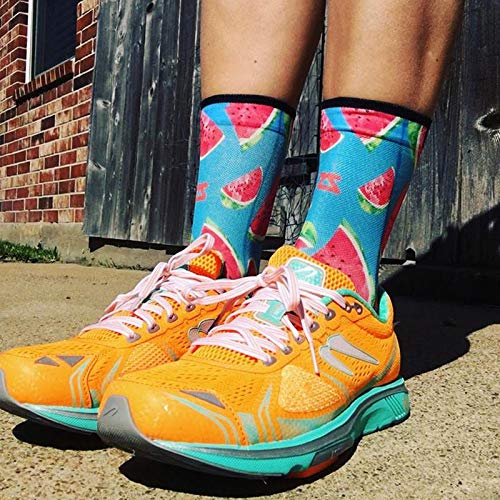 Zensah Limited Edition Running Socks - Fun and Crazy Mini Crew Compression Socks, Moisture Wicking and Anti Blister (Medium, Dinosaurs-Teal) - Image 4
