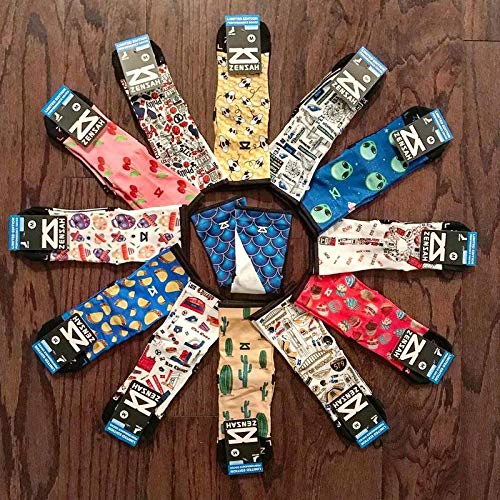 Zensah Limited Edition Running Socks - Fun and Crazy Mini Crew Compression Socks, Moisture Wicking and Anti Blister (Medium, Dinosaurs-Teal) - Image 5