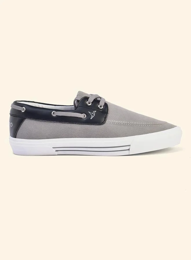 YOHO Men Low Top Canvas Boat Shoes