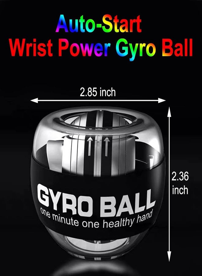 CHEENNY Gyro Ball Strength Forearm Exerciser Advanced Wrist | Hand Trainer for Grip Flexibility | Rehabilitation Ideal for Fitness | Sports, and Injury Recovery Black - Image 4