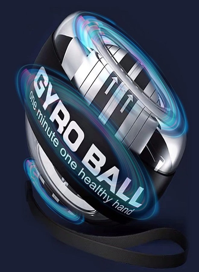 CHEENNY Gyro Ball Strength Forearm Exerciser Advanced Wrist | Hand Trainer for Grip Flexibility | Rehabilitation Ideal for Fitness | Sports, and Injury Recovery Black - Image 2
