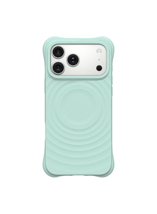 Suitable For Iphone17promax Mobile Phone Case, Apple 17 New Model Wave-shaped Liquid Silicone Magnetic Anti-fall Protective Cover
