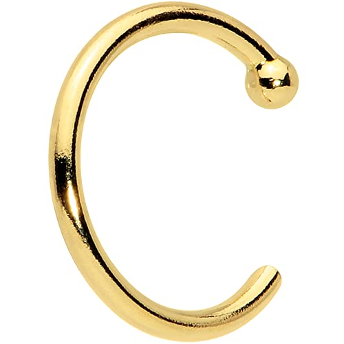 Body Candy Tiny Nose Ring Hoop 20 Gauge 1/4" Solid 14k Yellow Gold Nose Hoop Xtra Small Diameter - Image 4