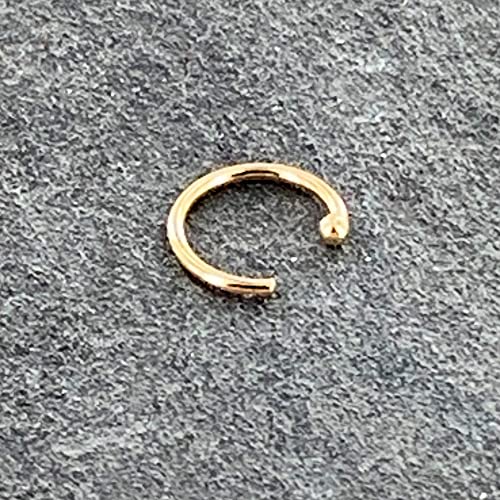 Body Candy Tiny Nose Ring Hoop 20 Gauge 1/4" Solid 14k Yellow Gold Nose Hoop Xtra Small Diameter - Image 5