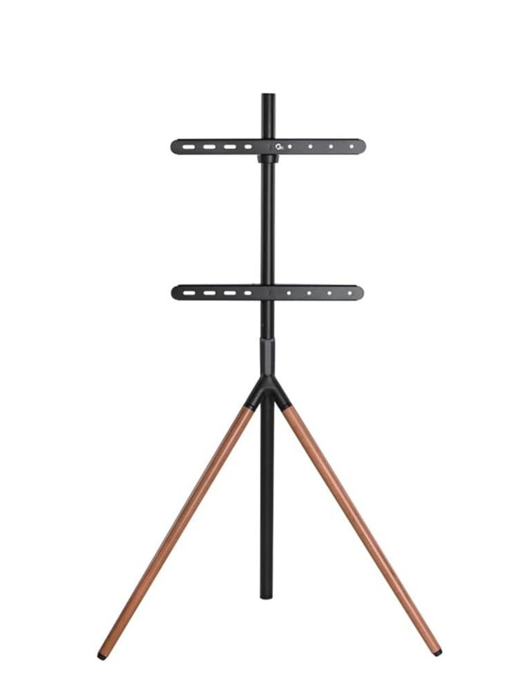 JAJEEK Easel Studio TV Floor Stand, Mount for 49" - 70" Screen Size, Supports Up to 40 KG - Stylish Grey/Walnut Finish for Modern Home & Office Use, Adjustable Height & Sturdy Base for Safe Viewing - Image 1