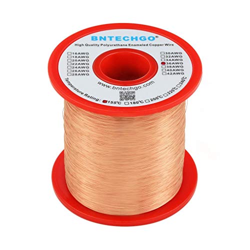 BNTECHGO 36 AWG Magnet Wire - Enameled Copper Wire - Enameled Magnet Winding Wire - 1.0 lb - 0.0049" Diameter 1 Spool Coil Natural Temperature Rating 155℃ Widely Used for Transformers Inductors - Image 2