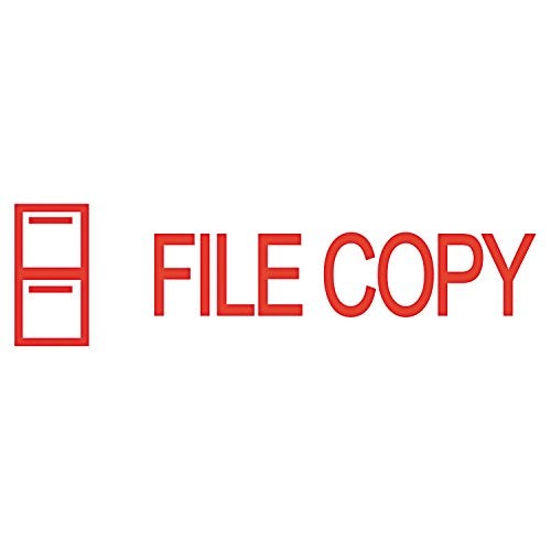 ACCUSTAMP2 035596 Pre-Inked Shutter Stamp, Red, File Copy, 1 5/8 x 1/2 - Image 2