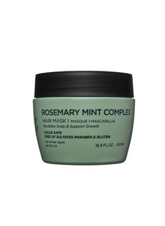 L LUSETA Luseta Rosemary Mint Hair Mask for Dry Damaged Hair Strengthening Hair Treatment for Thinning Hair Deep Nourishment for Split Ends, and Breakage Color Safe for All Hair Type 16.9oz  - Image 1