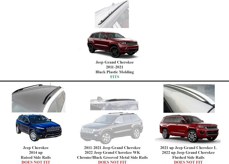 BRIGHTLINES Heavy Duty Anti-Theft Premium Aluminum Roof Bars Roof Rack Crossbars for Jeep Grand Cherokee (2011-2021) - Image 3
