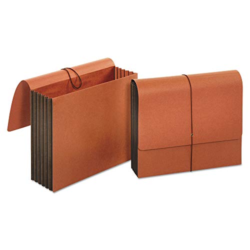 Universal 13090 Extra Wide Expanding Wallet with Elastic Cord, Letter, 5 1/4 Inch Expansion, Red - Image 1