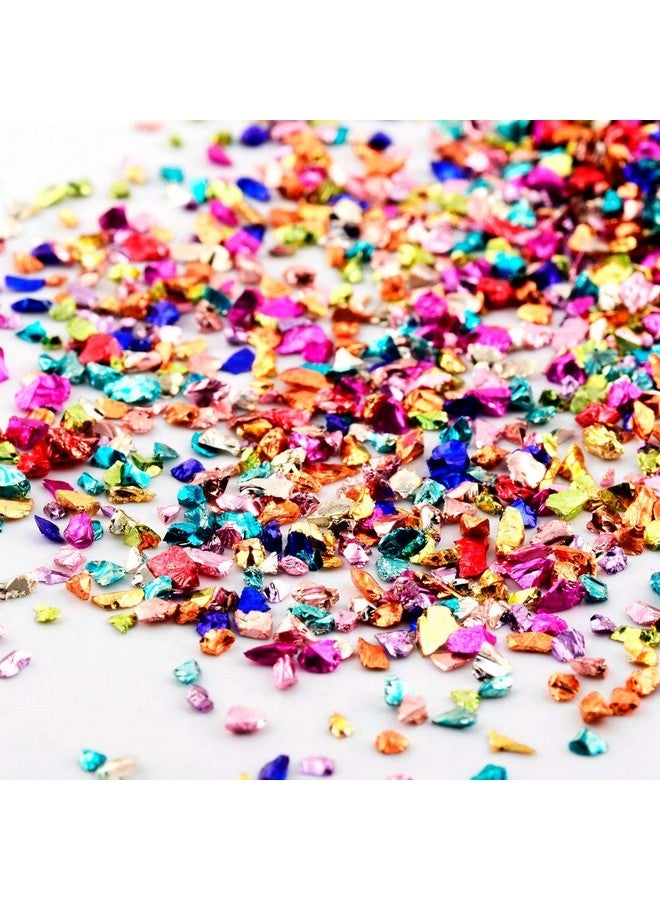 Cmidy Crushed Glass Irregular Metallic Mini Chips Sprinkles Chunky Glitter Multicolor 100G 0.5 2.5Mm For Nail Arts Craft Diy Vase Filler Epoxy Resin Mold Jewelry Making Decoration (Multicolor 0.5 2.5Mm) - Image 1