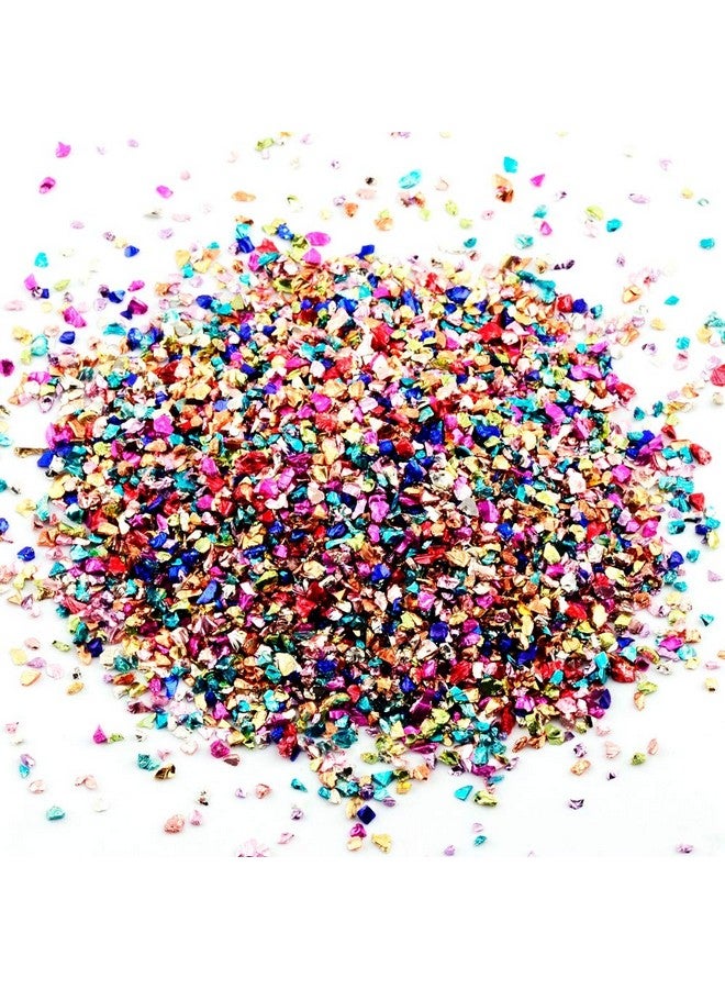 Cmidy Crushed Glass Irregular Metallic Mini Chips Sprinkles Chunky Glitter Multicolor 100G 0.5 2.5Mm For Nail Arts Craft Diy Vase Filler Epoxy Resin Mold Jewelry Making Decoration (Multicolor 0.5 2.5Mm) - Image 2