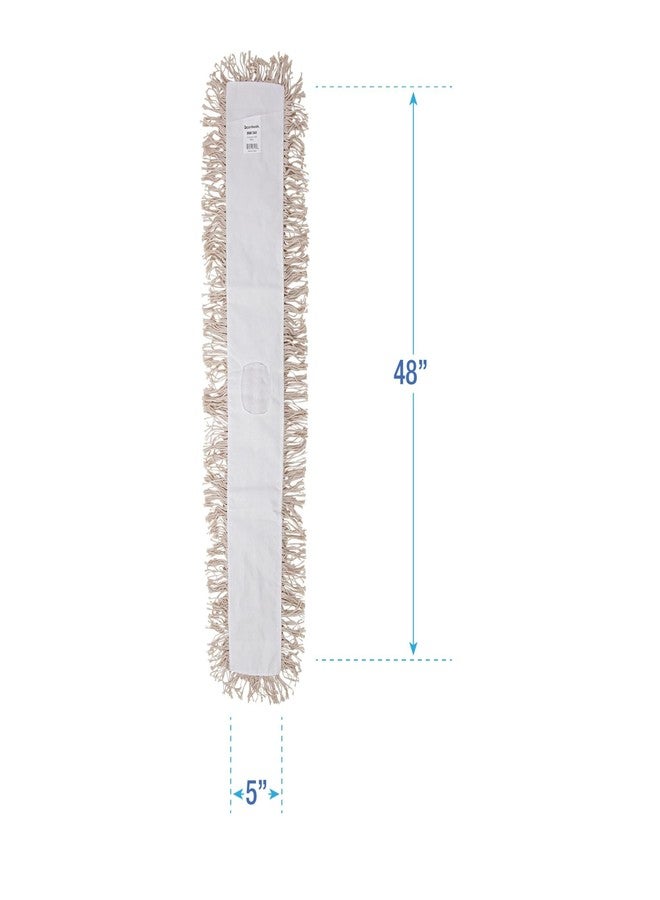 boardwalk Unisan Boardwalk 1348 Industrial Dust Mop Head, Hygrade Cotton, 48w x 5d, White - Image 2