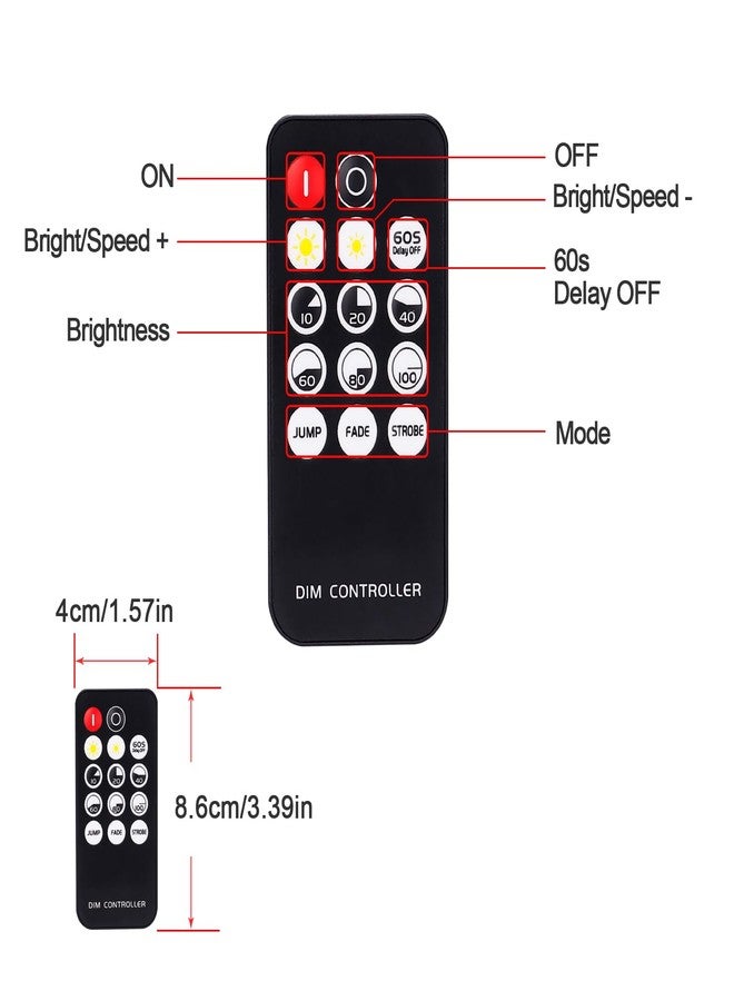GOMING DC 5V 12V 24V 30A RF LED Light Strip Dimmer PWM Dimming Controller Wireless Control or Through The Knob to Adjust Brightness Suitable for LED Strip Lights - Image 5