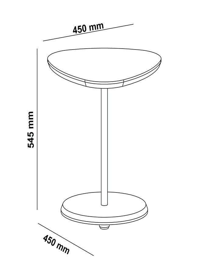 Pilati Side Table Off white color 54.5x45x45cm  - Image 3