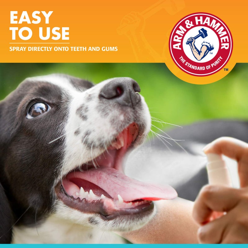 Arm & Hammer for Pets Dog Oral Care Spray - Fresh Breath & Teeth Cleaning Spray - Pet Breath Freshener - Reduce Plaque & Tartar Buildup - Healthy Mouth Hygiene Solution for Dogs - Mint Flavor, 4 Oz - Image 2