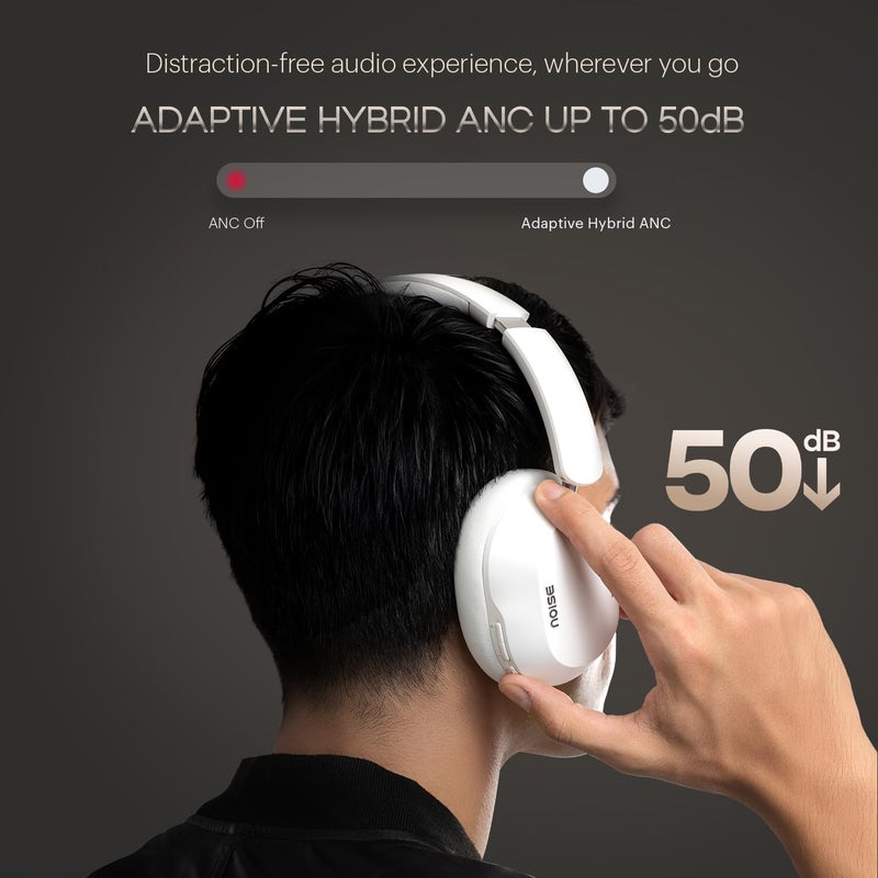 Noise Max 5 Active Cancelling Wireless Headphones, 80Hr Playtime, High Fidelity Acoustics, Light & Foldable, Adaptive ANC, Low Latency, 1 Year Warranty, Perfect for Gaming & Music (Carbon Black) - Image 5