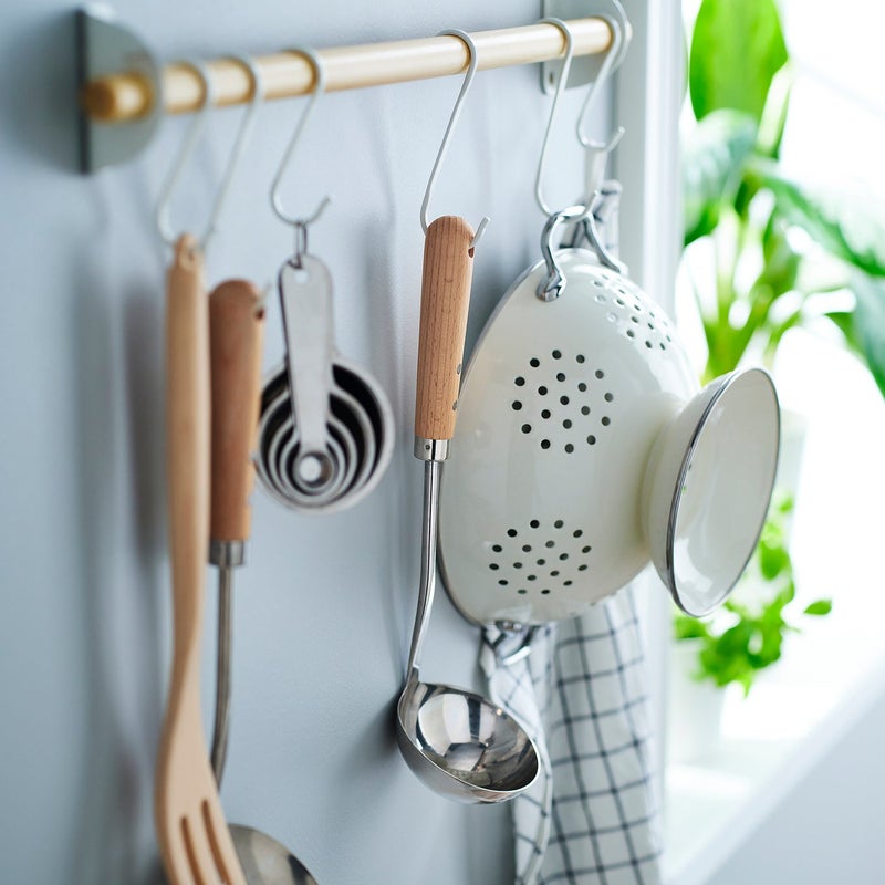 VARDAGEN Stainless Steel Soup Ladle with Solid Wood Handle, 33 cm - Image 3