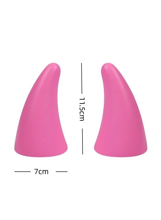 Cool and cute bull horn car exterior decoration stickers, universal for roof, hood, front and back decorations inside and outside the car. - Image 2